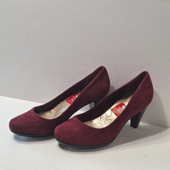 Giani Bernini "NEW" Oxblood Sweets Classic Preppy Faux Suede Heels Size 7 - Picture 4 of 11